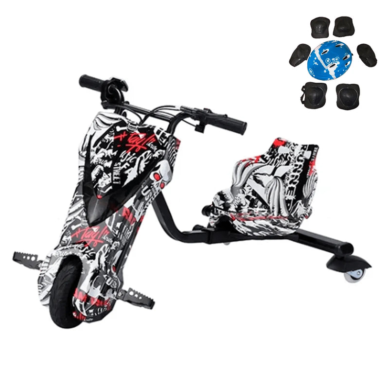 Triciclo Elétrico Drift 3 Velocidades Led 250W Street