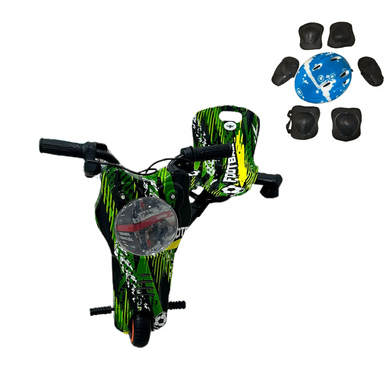 Triciclo Elétrico Drift 3 Velocidades Led 250W Futebol