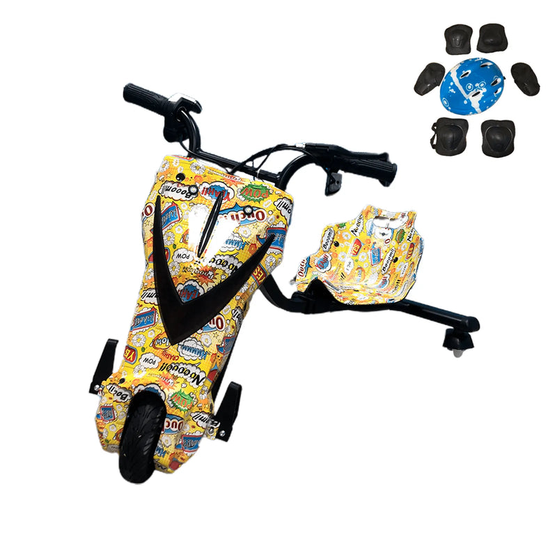 Triciclo Elétrico Drift 3 Velocidades Led 250W Quadrinho