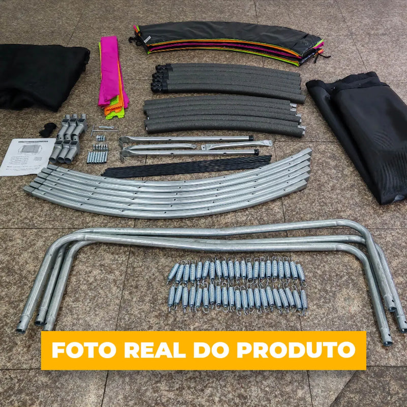 Cama Elástica Pula Pula 1,83m C/ Escada E Rede De Proteção