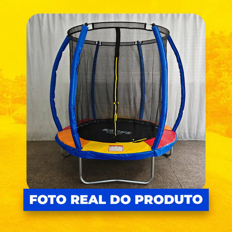 Cama Elástica Pula Pula 1,83m C/ Escada E Rede De Proteção